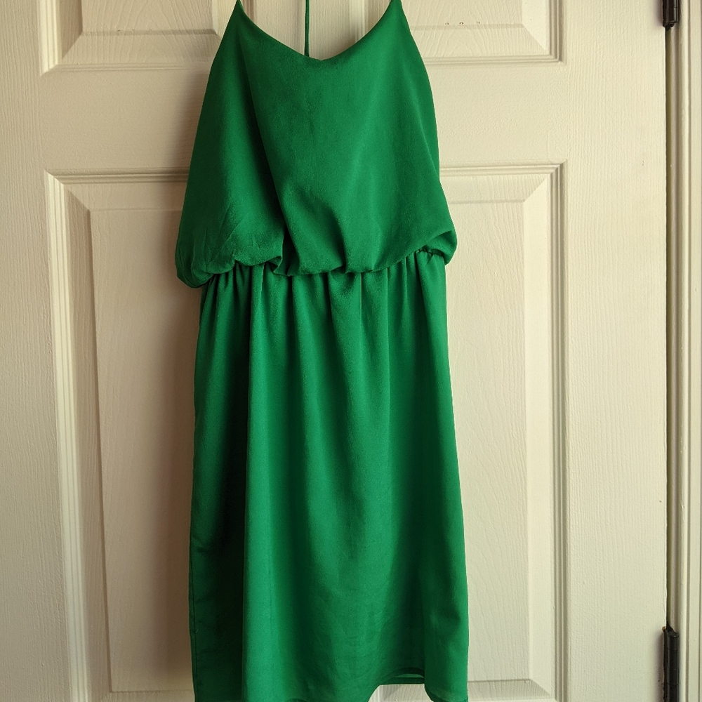 Stunning summer green sun dress, size small